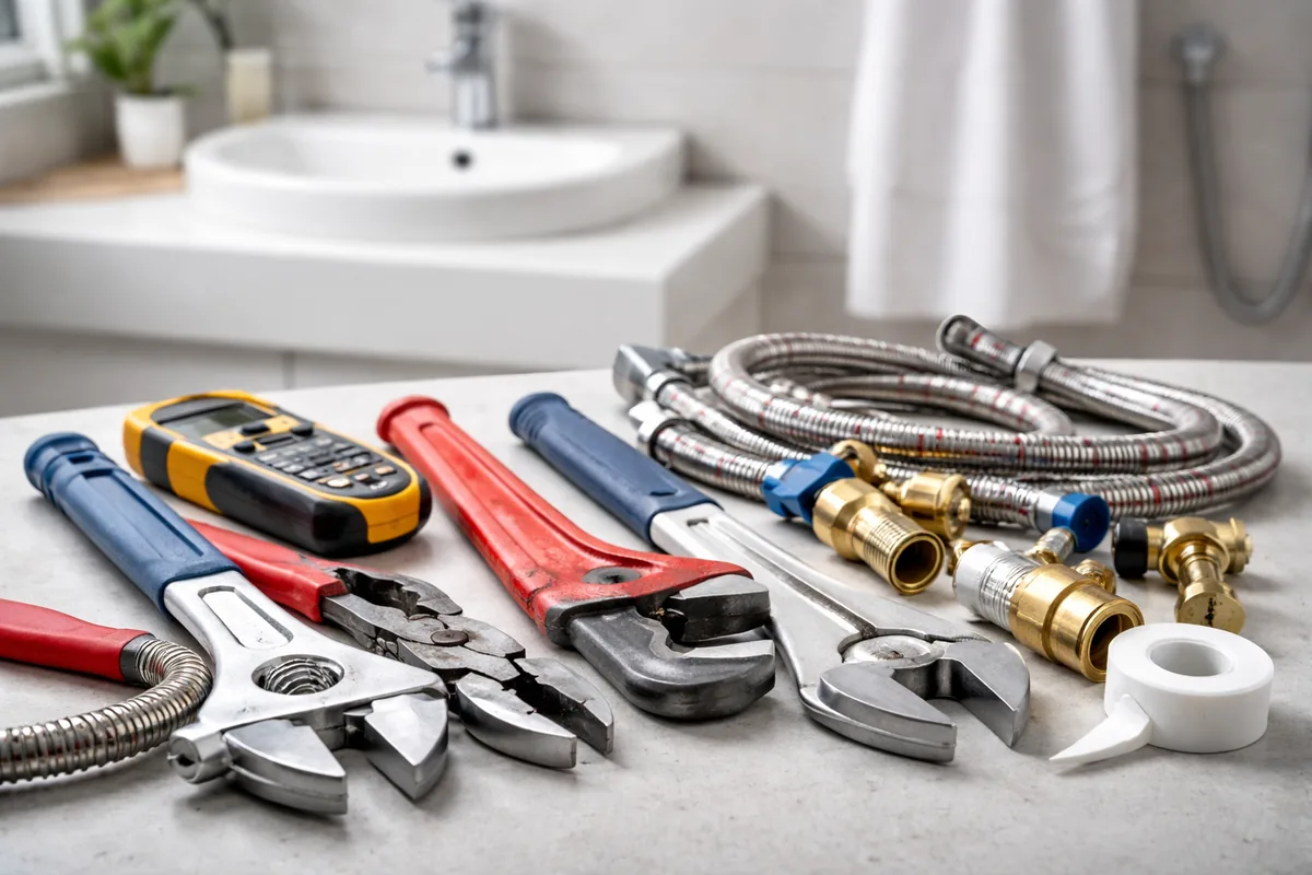 What tools do I need for bathroom plumbing repairs?