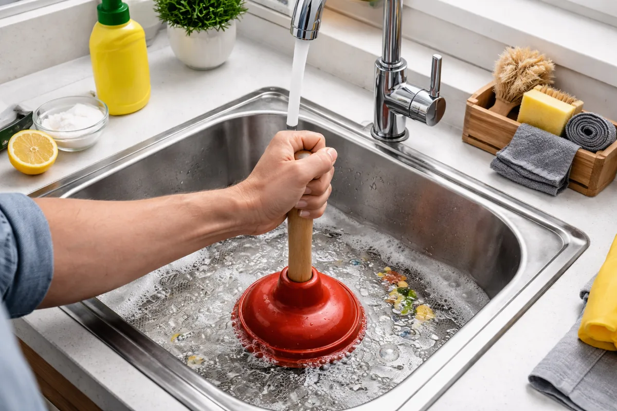 How to unclog a kitchen sink drain quickly