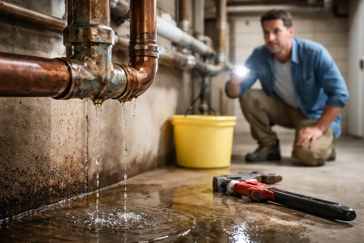 Where to find a leak in my basement plumbing
